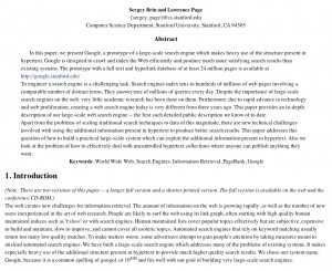 Google Report by Sergey Brin, Lawrence Page